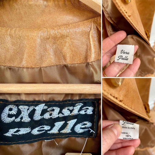 Leather safari jacket
