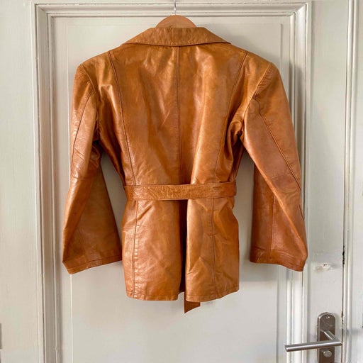 Leather safari jacket