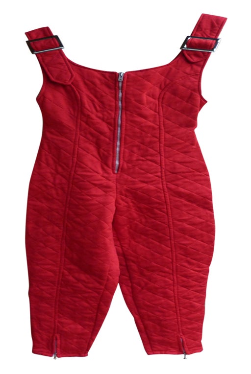 red jumpsuit