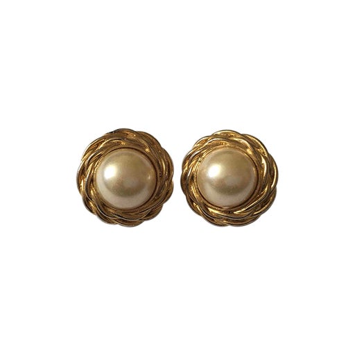 Golden clip earrings