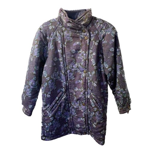 Long floral puffer jacket