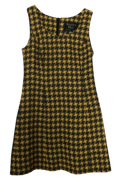Houndstooth trapeze dress