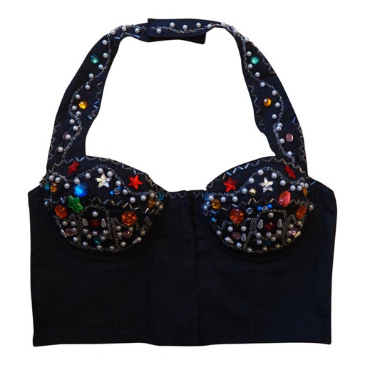 Rhinestone crop top