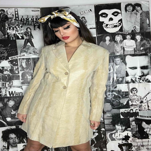 Croc-effect trench coat