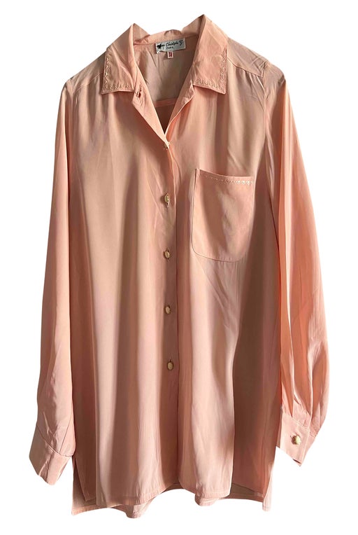 Pink satin shirt