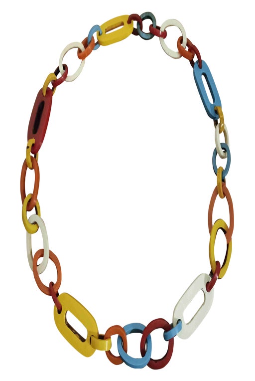 Multicolor chain necklace
