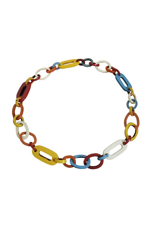 Multicolor chain necklace
