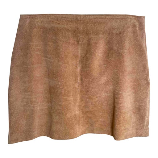 Leather mini skirt