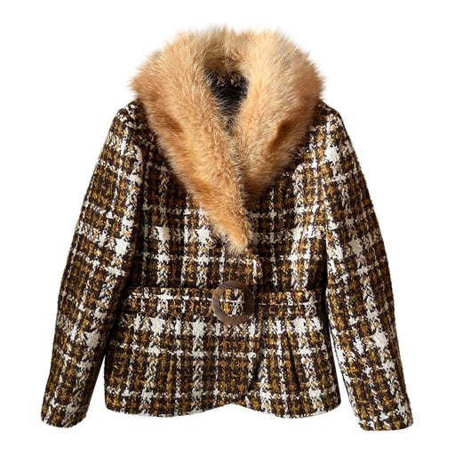 Wool and faux fur jacket