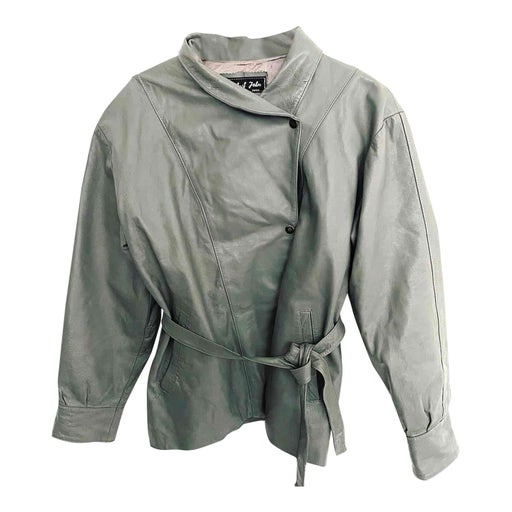 Leather safari jacket