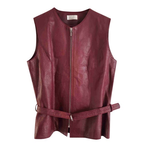 Sleeveless leather vest