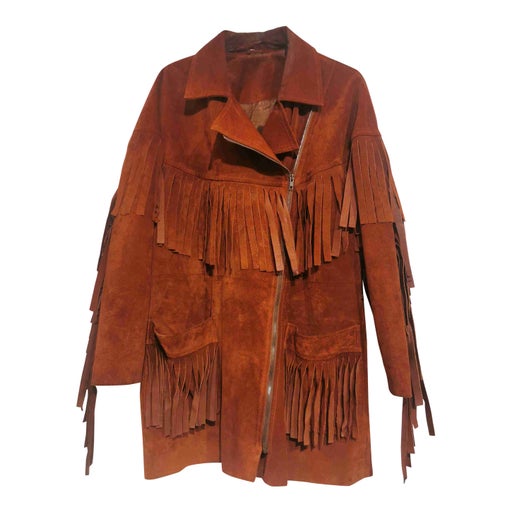 Fringed leather jacket