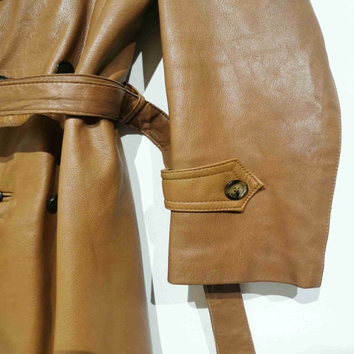 Leather trench coat