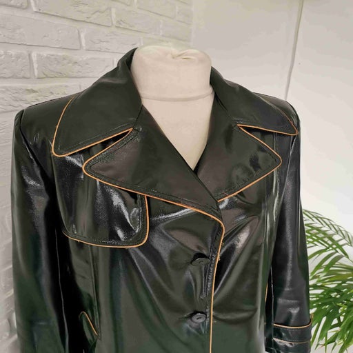 Vinyl trench coat