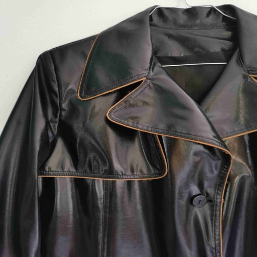 Vinyl trench coat