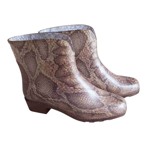 Plastic ankle boots