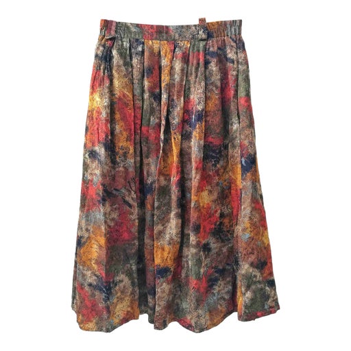Multicolored midi skirt