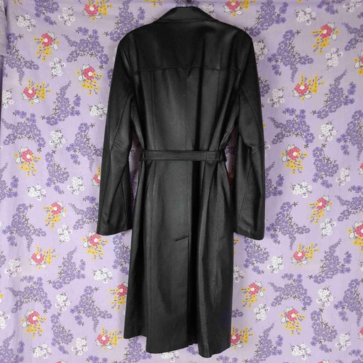 Leather trench coat
