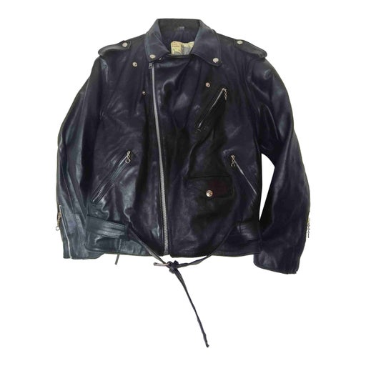 Leather biker jacket