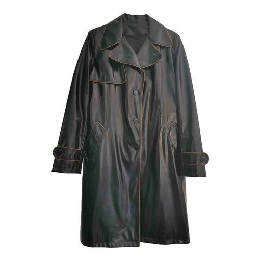 Vinyl trench coat