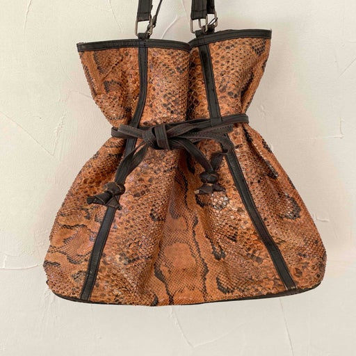 Leather bucket bag