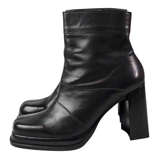 Leather ankle boots