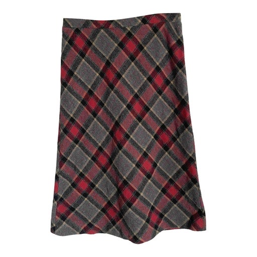 Tartan midi skirt