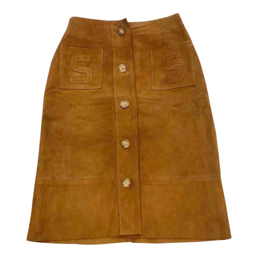 Suede skirt