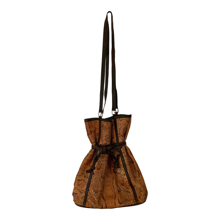 Leather bucket bag