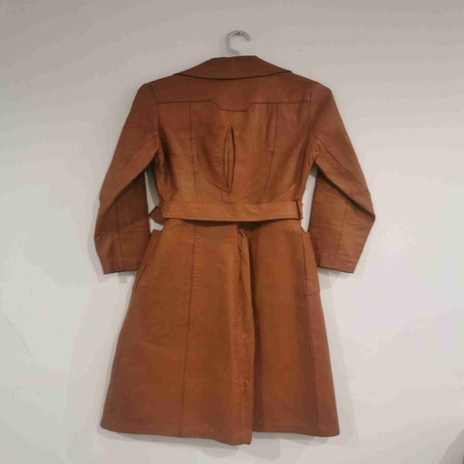 Leather trench coat