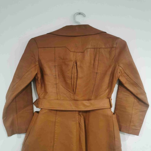 Leather trench coat