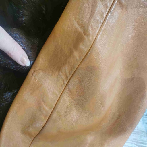 Leather trench coat