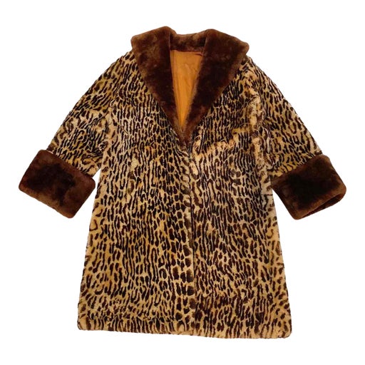 Golden sheepskin coat