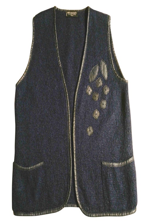 Wool and leather vest