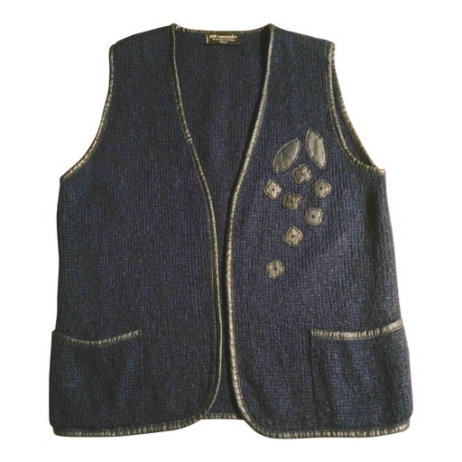 Wool and leather vest