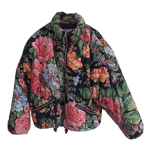 Floral puffer jacket