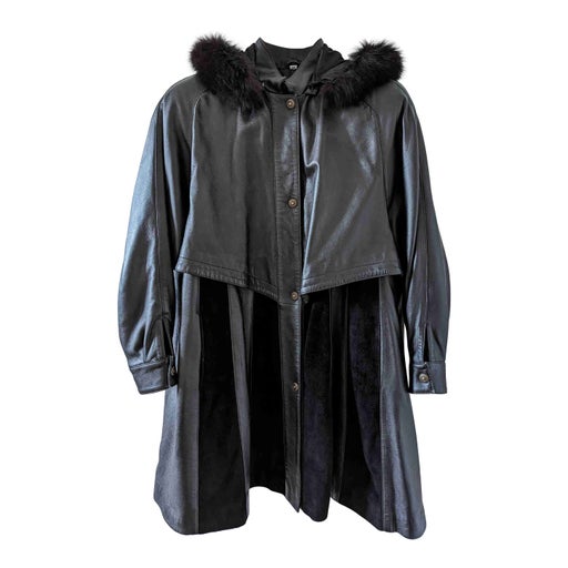 Leather and suede coat