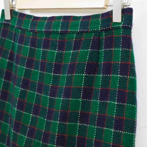 Wool tartan mini skirt
