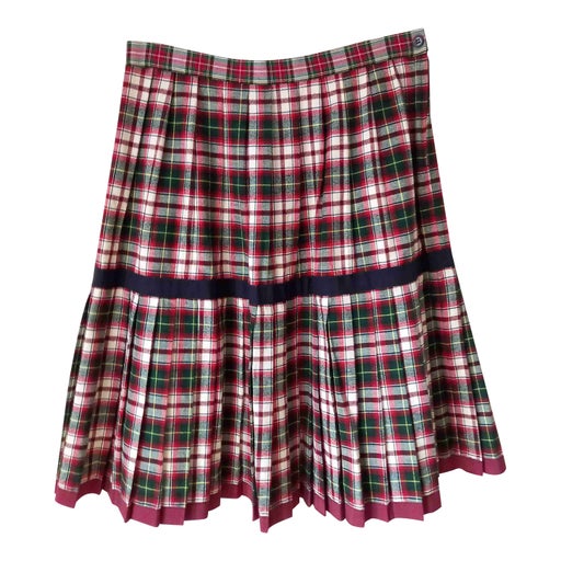 Jupe plissée tartan
