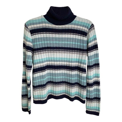 Striped collar sweater