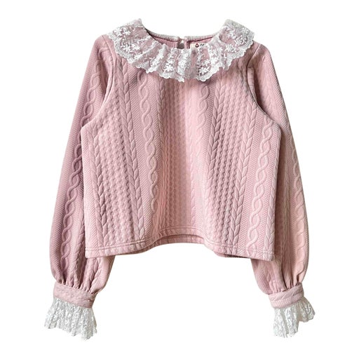 Sweatshirt with large collar