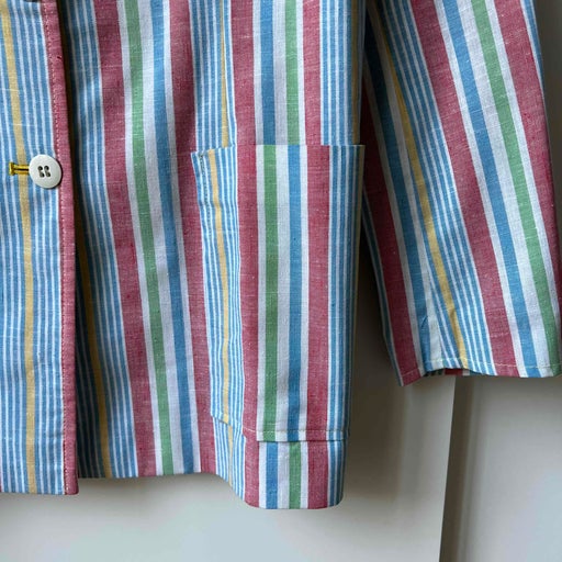 Linen striped blazer