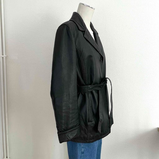 Leather safari jacket