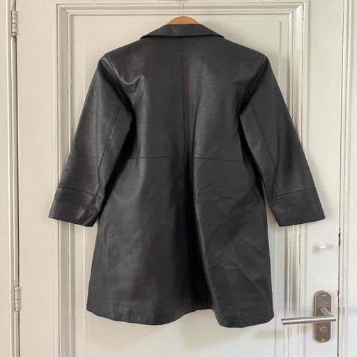 Leather trench coat