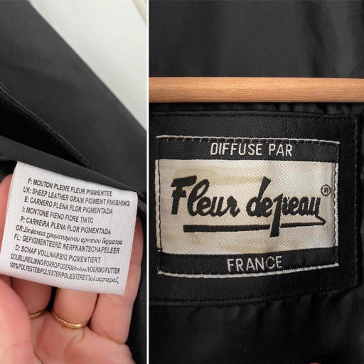 Leather trench coat
