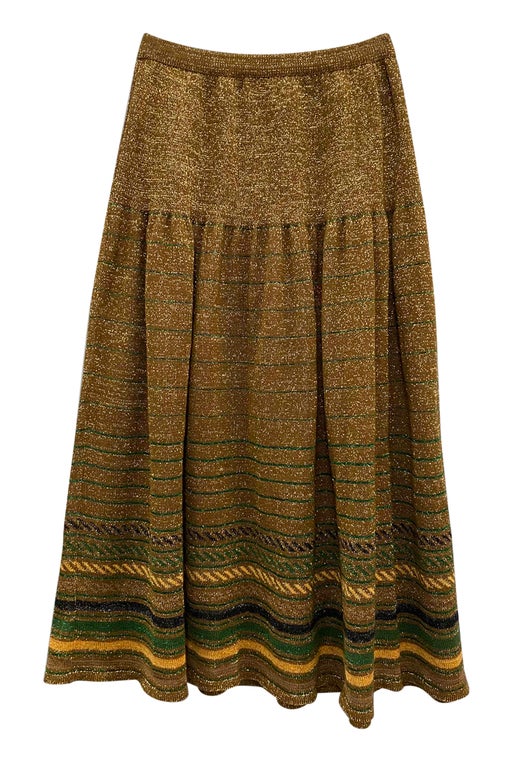 Striped lurex skirt