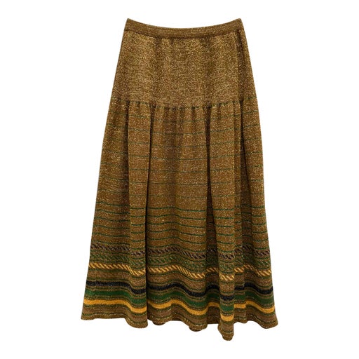 Striped lurex skirt