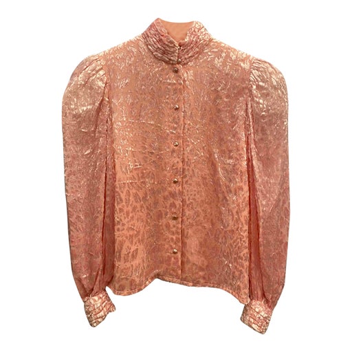 Patterned velvet blouse