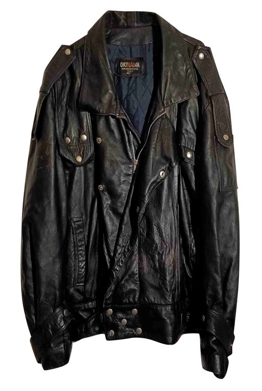 80's leather biker jacket