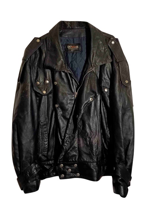 80's leather biker jacket